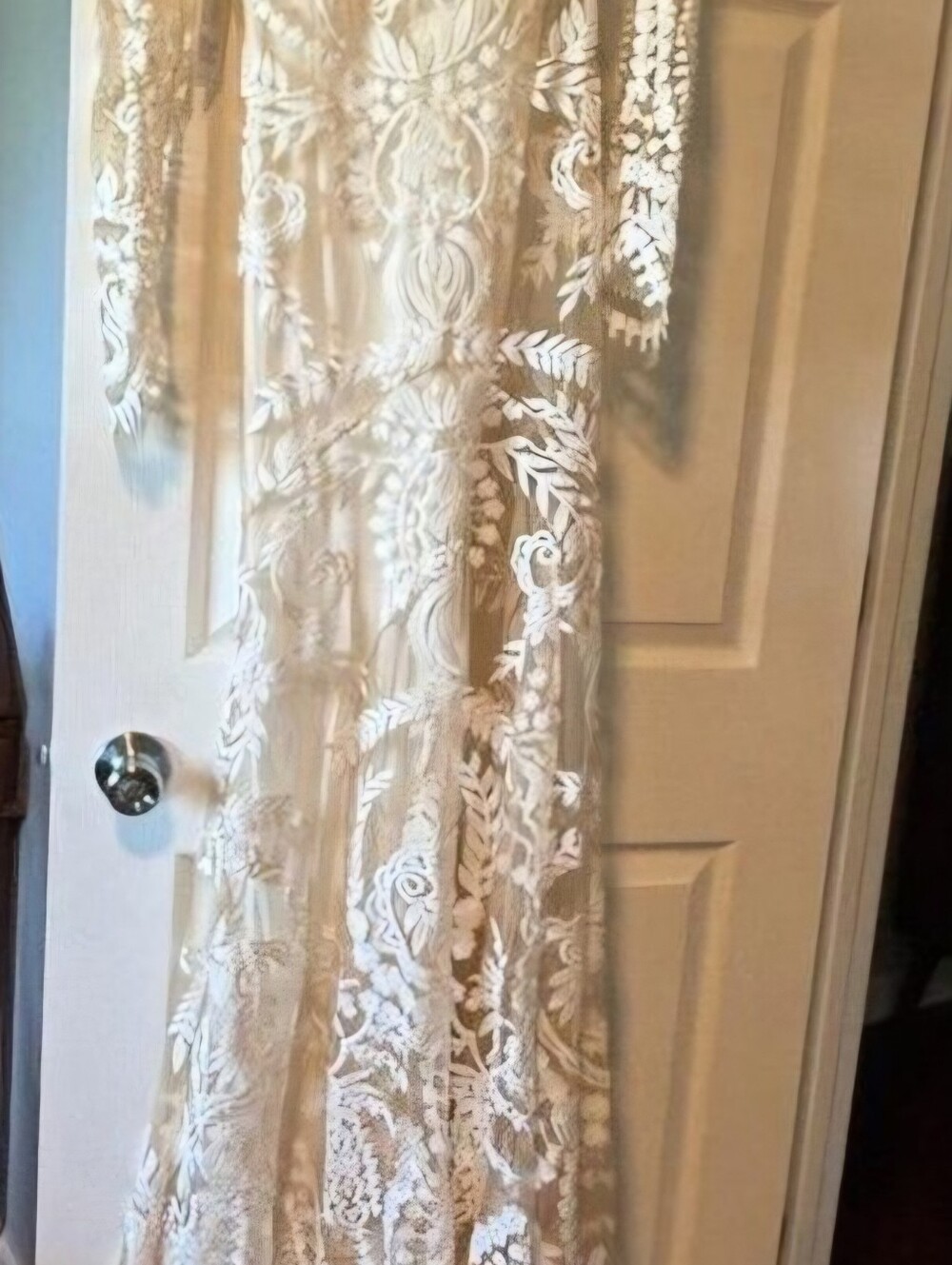 Boho Lace Wedding Dress and Slip - Picture 6 of 15